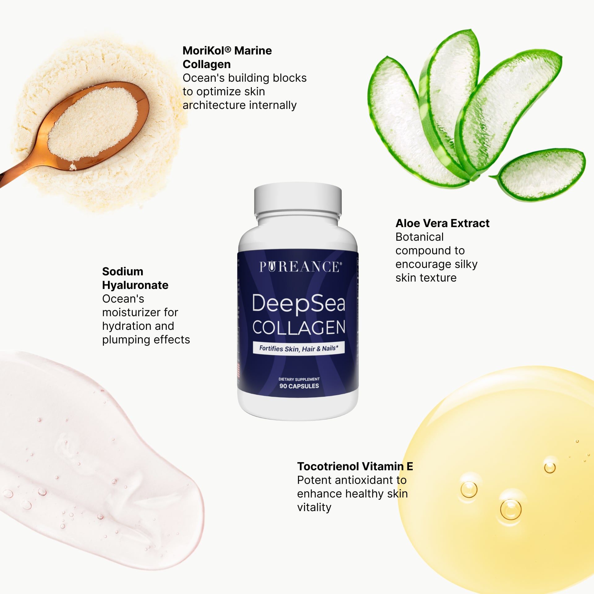 DeepSea Collagen with 4 key ingredients