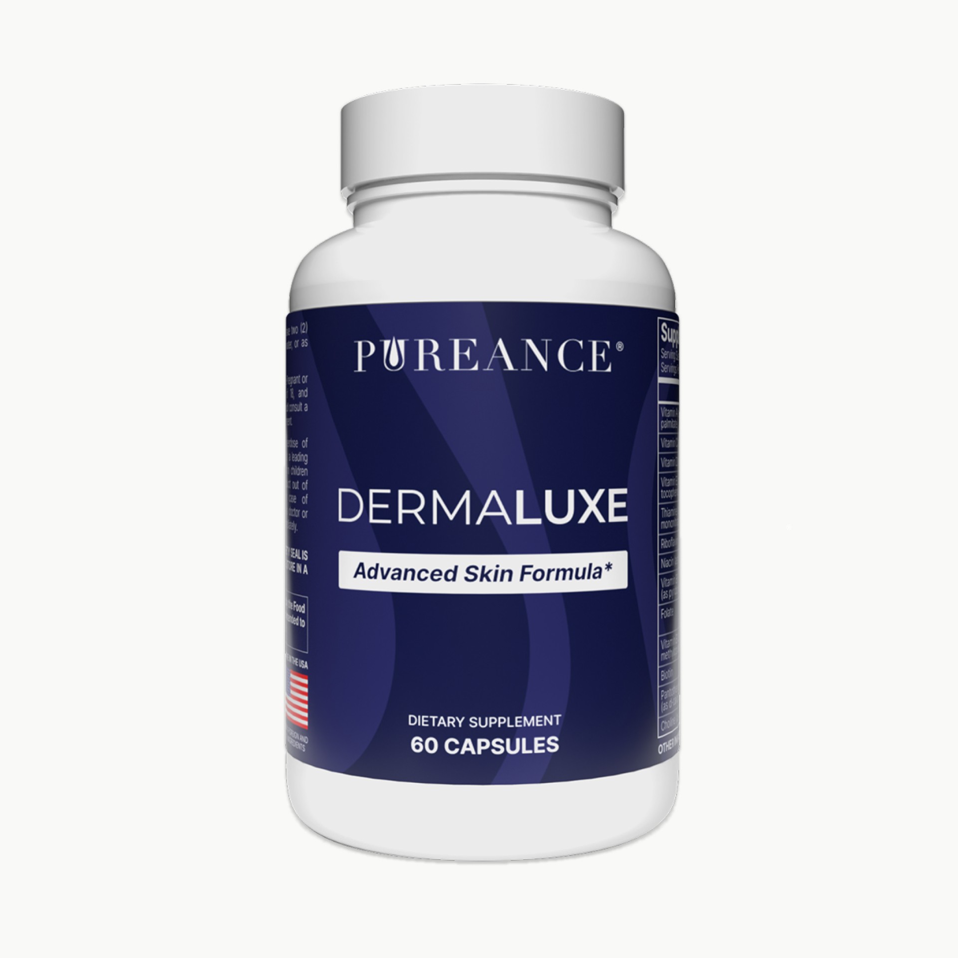 Pureance Dermaluxe – hydrolyzed collagen supplement bottle