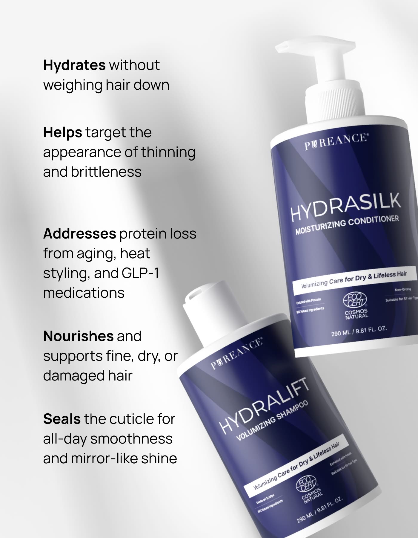 HydraLift and HydraSilk hair duo key benefits