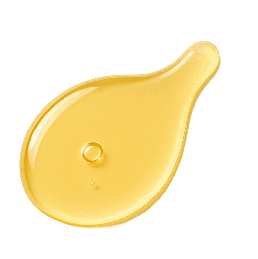 A bright yellow, fluid oil texture with a light, smooth appearance