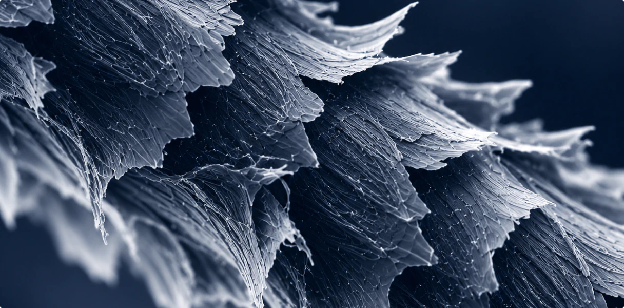 Close-up of a rough, damaged hair strand without Keratin Shine Mist