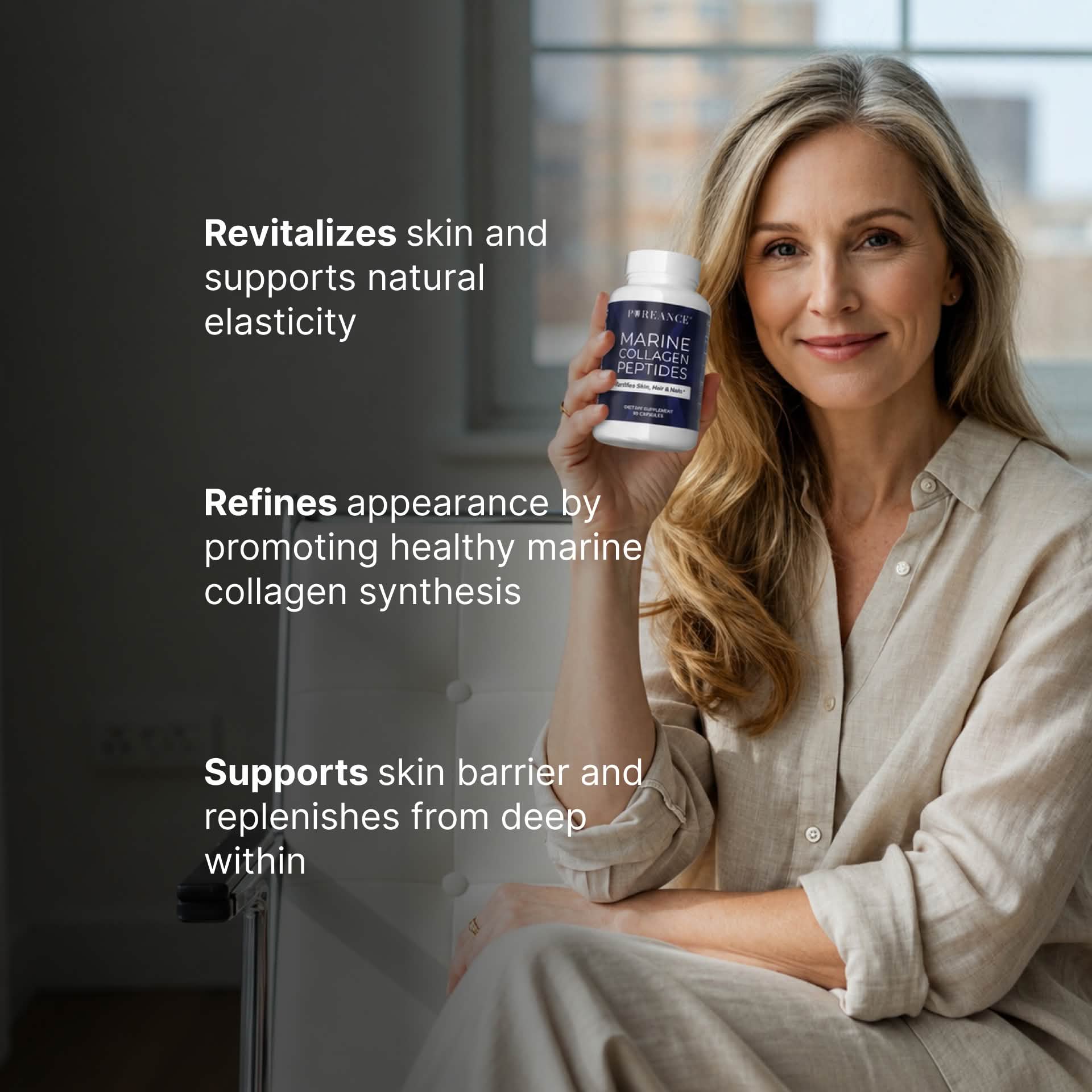 Marine Collagen Peptides with listed key benefits