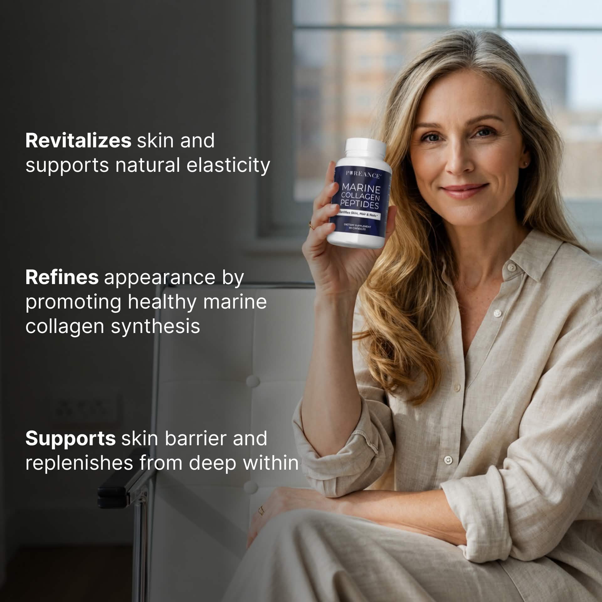Marine Collagen Peptides with listed key benefits