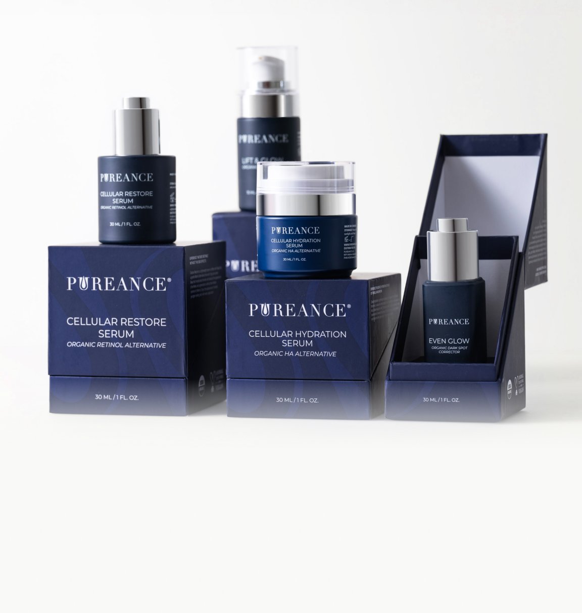 Pureance products displayed with a 10% subscribe and save offer