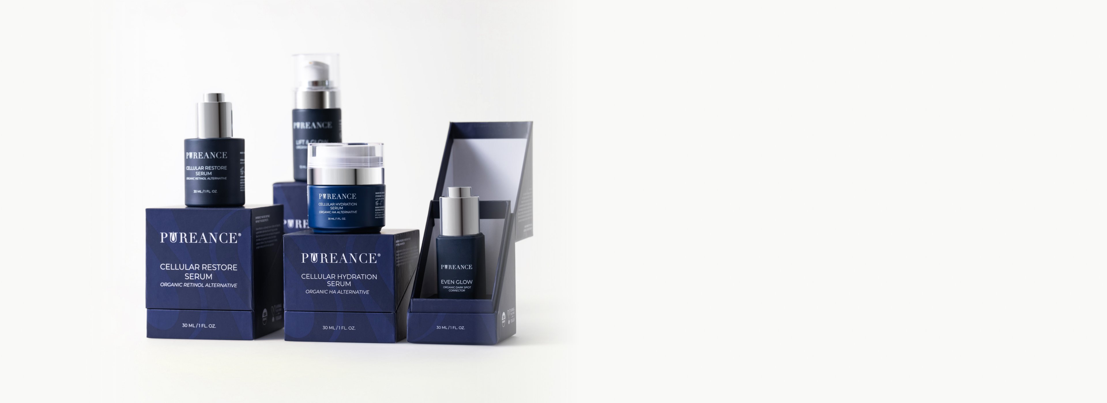 Pureance products displayed with a 10% subscribe and save offer